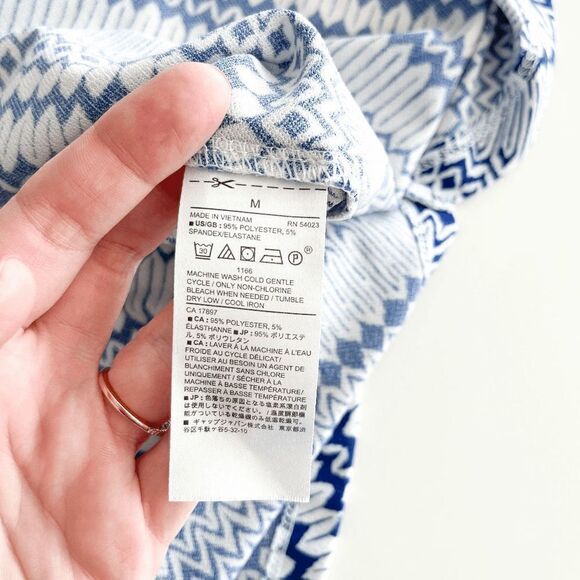 Banana Republic Blue And White Aztec Print Sundress Size Medium - Picture 5 of 8